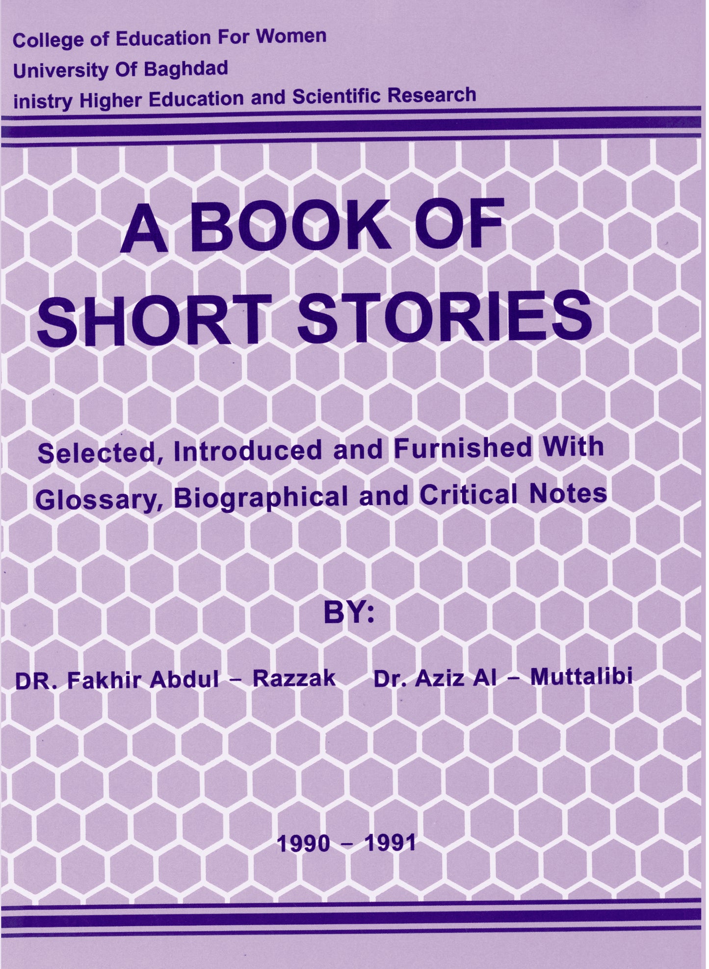 A book of short stories